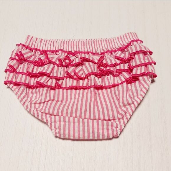 𝅺ella Jackson pink striped bloomers with ruffles new with tags size 0-6 months - Picture 4 of 4